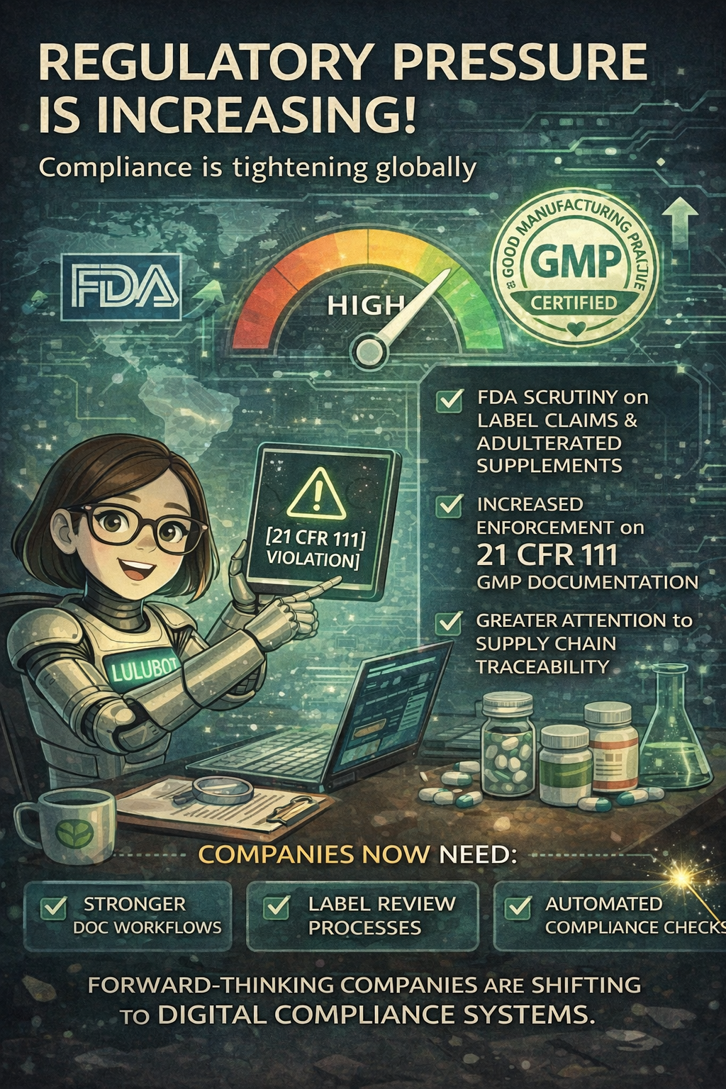 Regulatory Pressure is Increasing - FDA compliance infographic