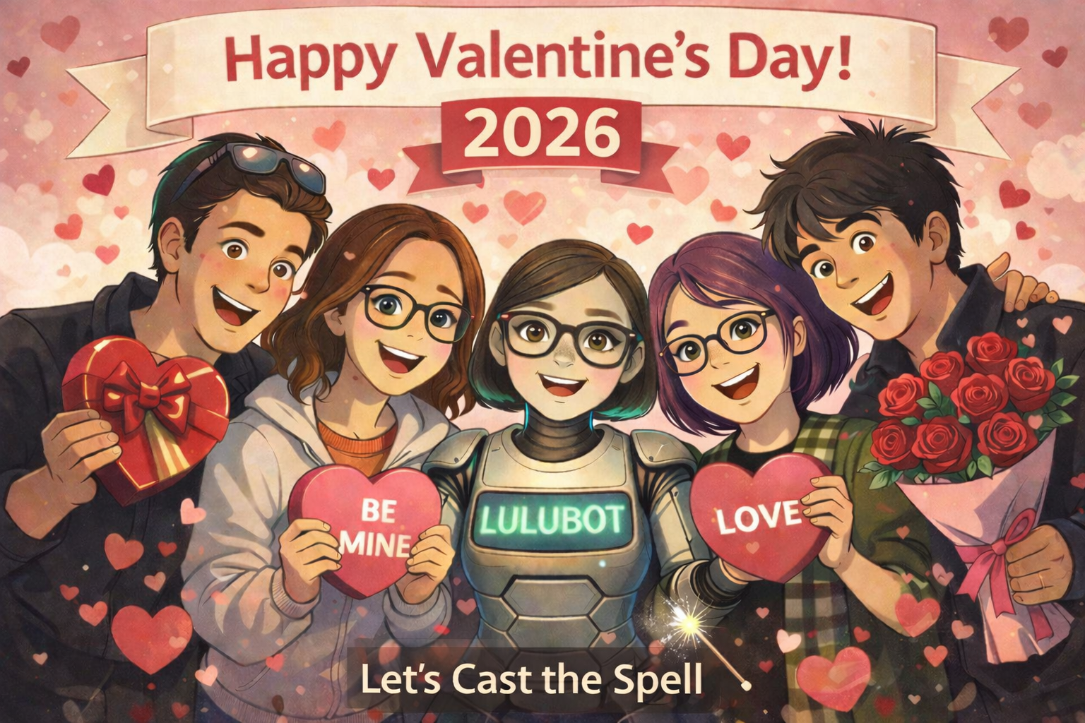 Happy Valentine's Day 2026 - Lulubot and friends